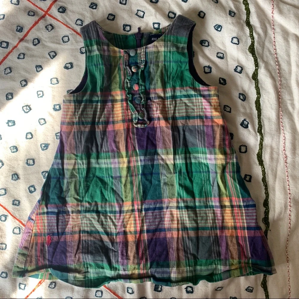 Ralph Lauren green plaid tunic dress